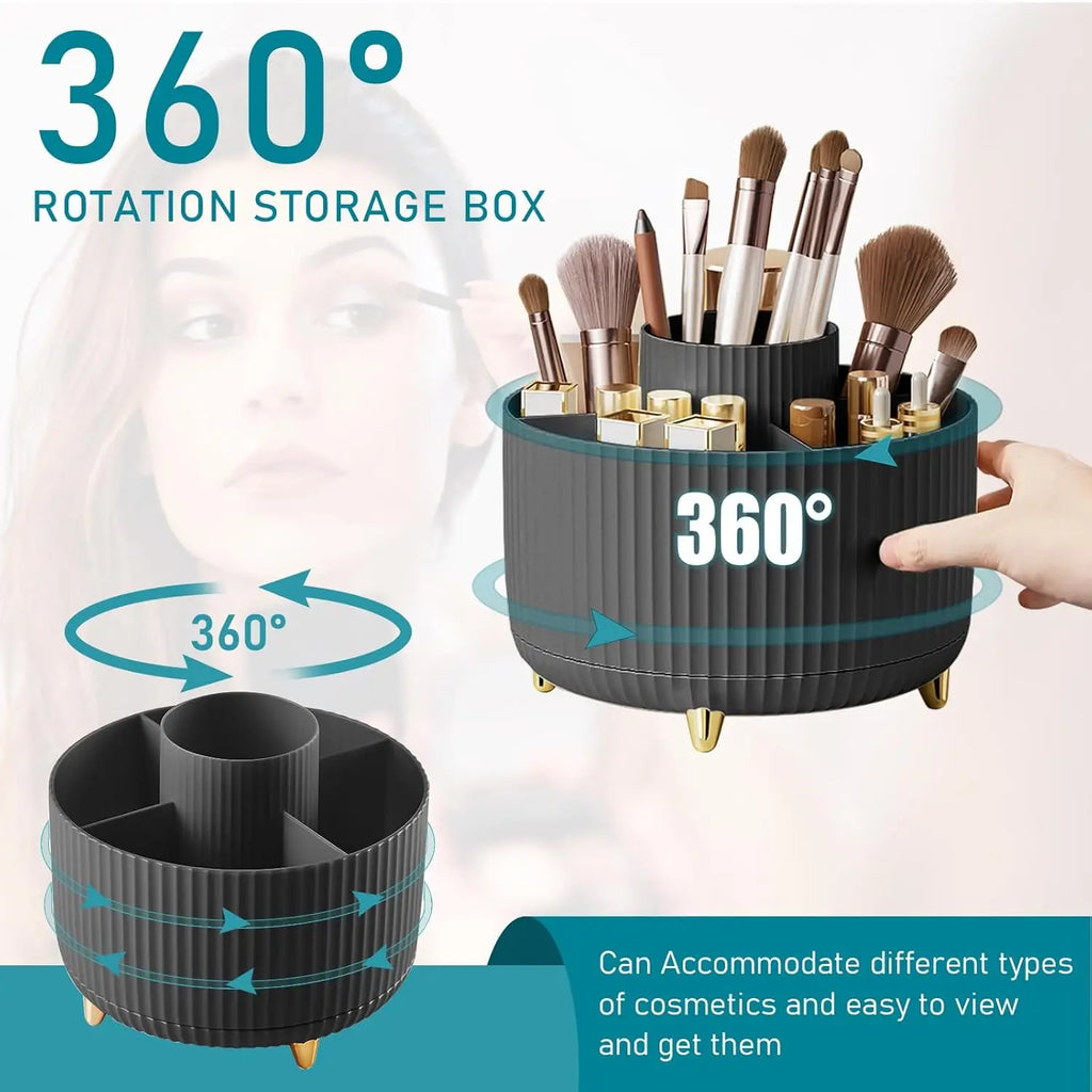 Organizzatore a 360 gradi per trucco 5 slot Pennelli per trucco