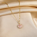 Collana in acciaio inossidabile gioiello rosa