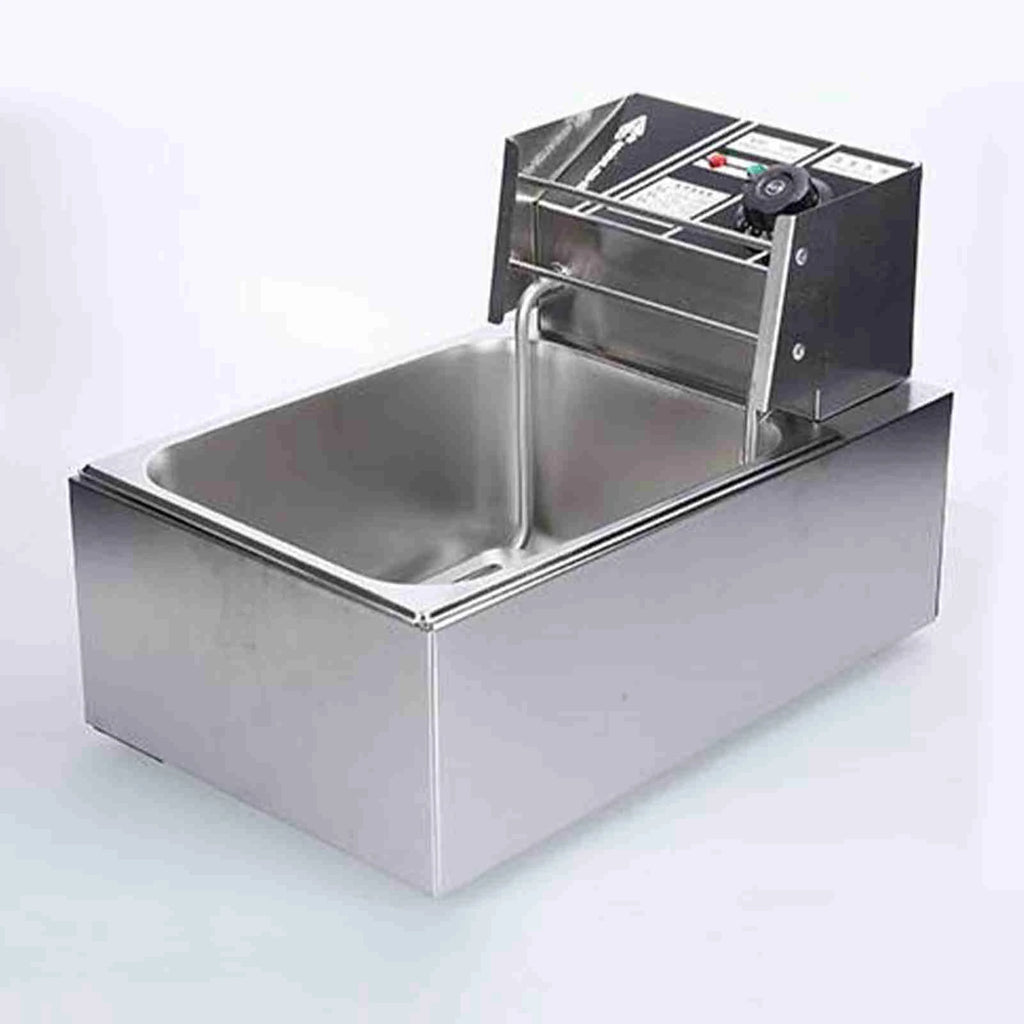 Friggitrice elettrica multifunzionale 1500W 6L Friggitrice di grande capacità con cestello di filtrazione dell’olio per cucina