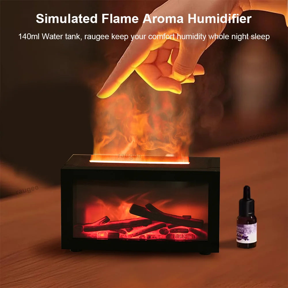 Umidificatore di aromi d’aria Diffusore di olio essenziale LED Night camino