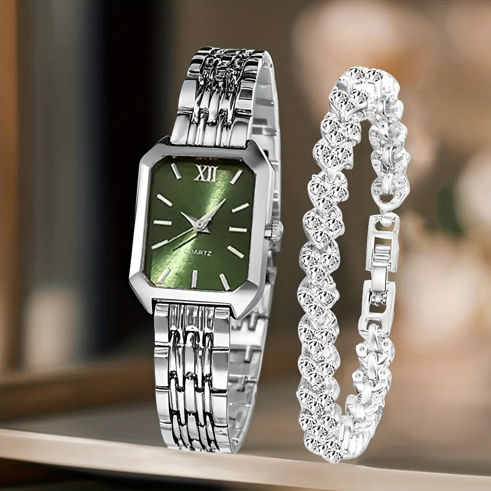 Orologio al Quarzo Strass Bracciale Set Signore Roma