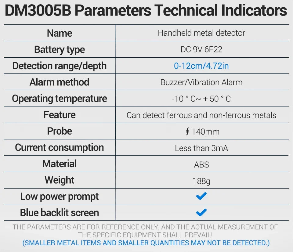 Metal detector portatile DM3005B