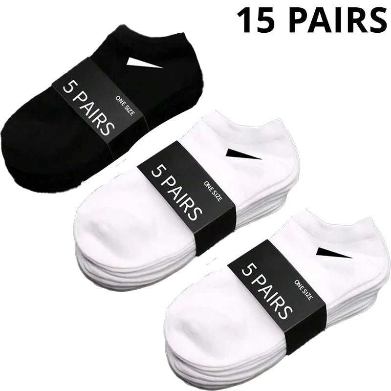 15/30 Paia Unisex Casual Tinta Unita Calzini Sottili Traspiranti Comodi Anti Odore