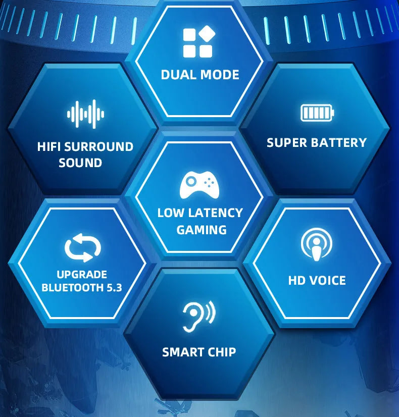 Lenovo GM2 Pro Cuffie Wireless Touch Control Auricolari Bluetooth Riduzione del rumore HiFi