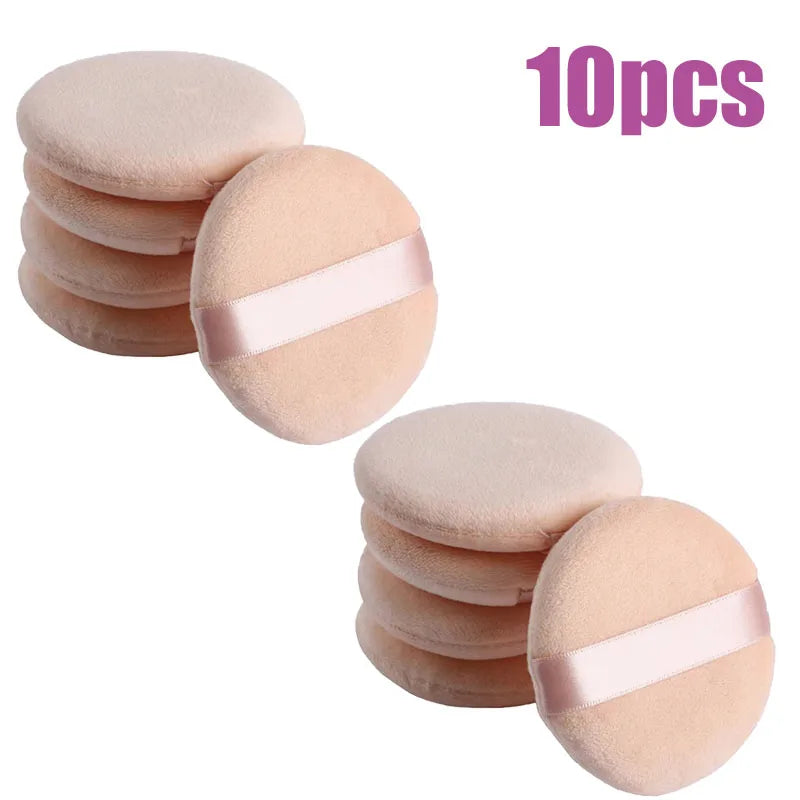 5-40 pezzi Round Facial Powder Spugnetta portatile morbida cosmetico puff per l’applicazione del trucco