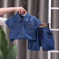 Top in denim + pantaloni di jeans 2 pezzi/set Abiti casual per neonati