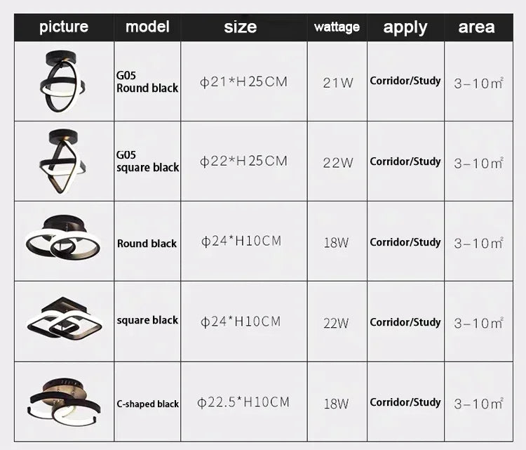 Luci da soffitto a strisce a LED stile moderno Forme multiple