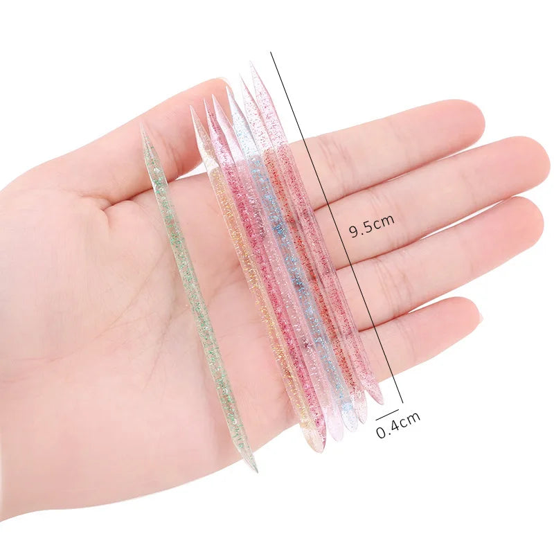 100 pezzi Nail Art Cuticle Pusher Riutilizzabile a doppia estremità Strumento professionale per la rimozione delle cuticole