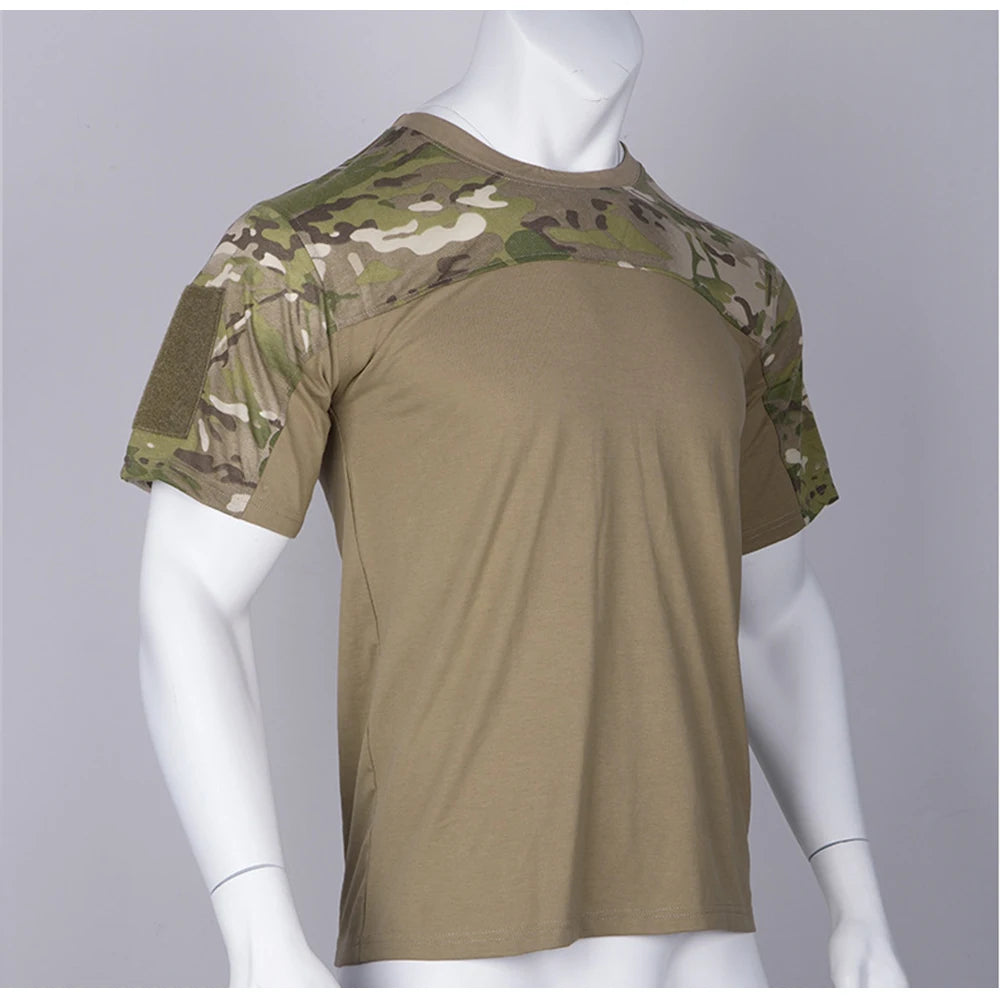 T-shirt tattica manica corta abbigliamento mimetico