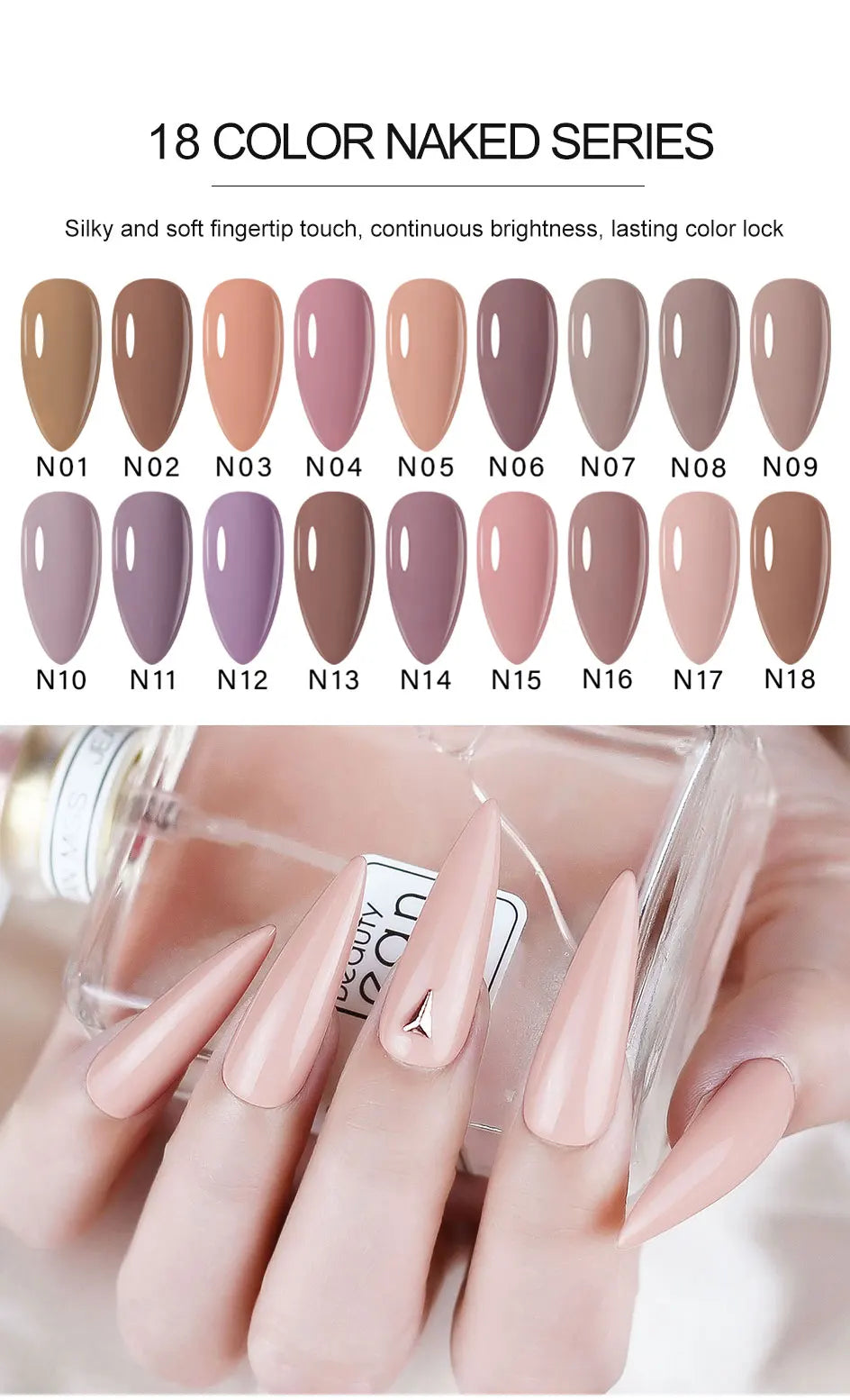 CLOU BEAUTÈ  15/10ml Semipermanente Gel Smalto Unghie 400 colori disponibili