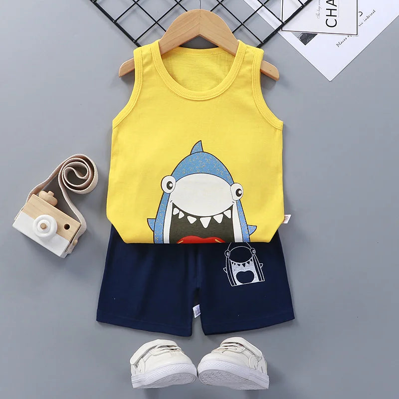 Set per bambini Gilet + Pantaloncini morbido cotone