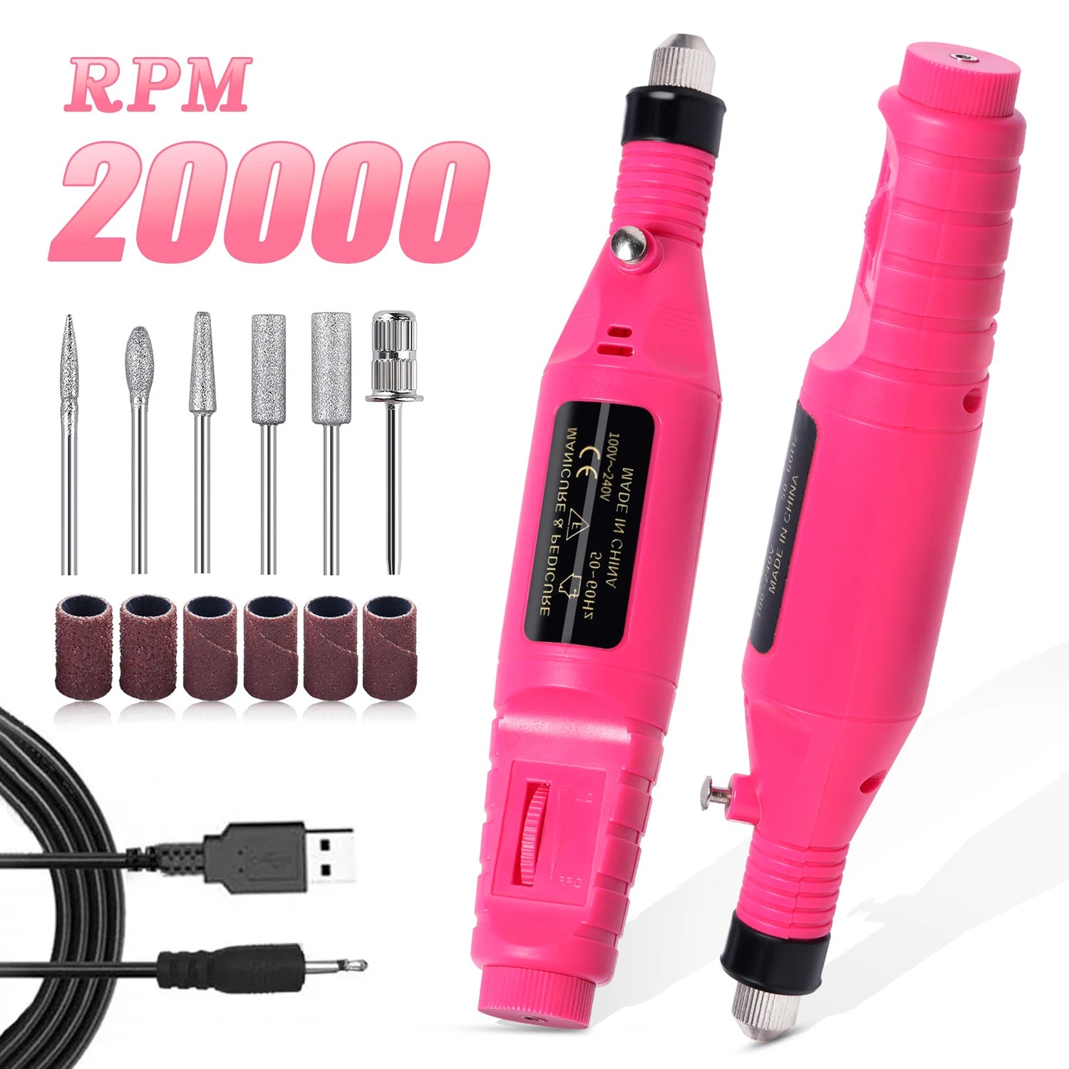Trapano per unghie elettrico + Set fresatura