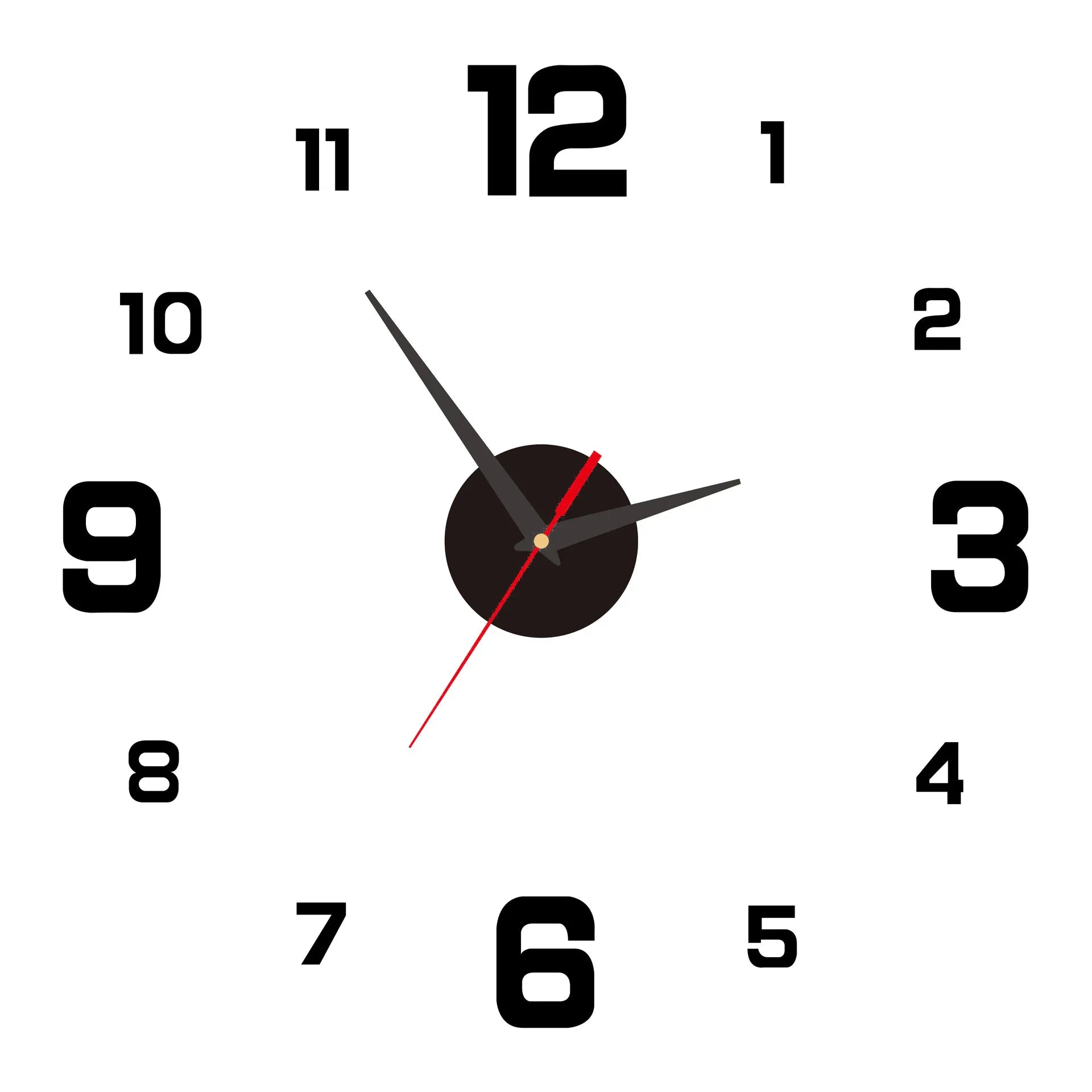 3D Orologio  senza cornice fai da te appeso a parete