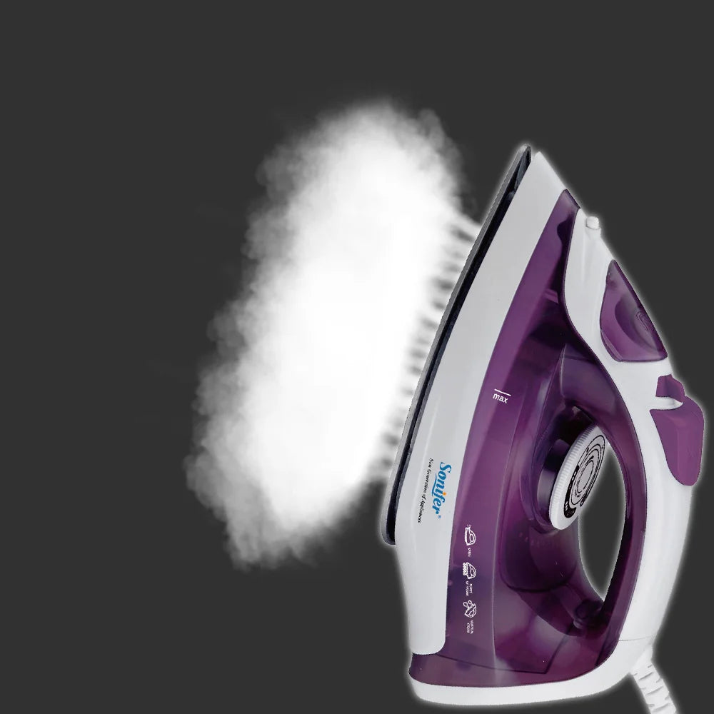 Sonifer Ferro da stiro elettrico Mini vapore portatile per indumenti Ferro da stiro a vapore per abbigliamento in ceramica regolabile