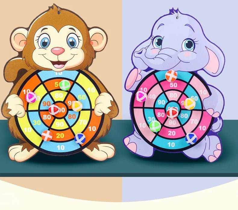 Bersaglio con palla appiccicosa Giocattoli per bambini da 2 a 4 anni Cartoon Animal