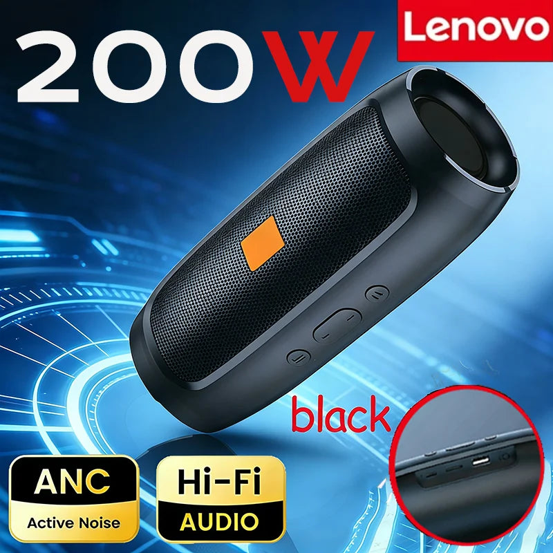 Lenovo TF USB Bluetooth Altoparlante portatile Doppio altoparlante Stereo all’aperto Riproduzione FM Trasmissione vocale Subwoofer Altoparlanti wireless