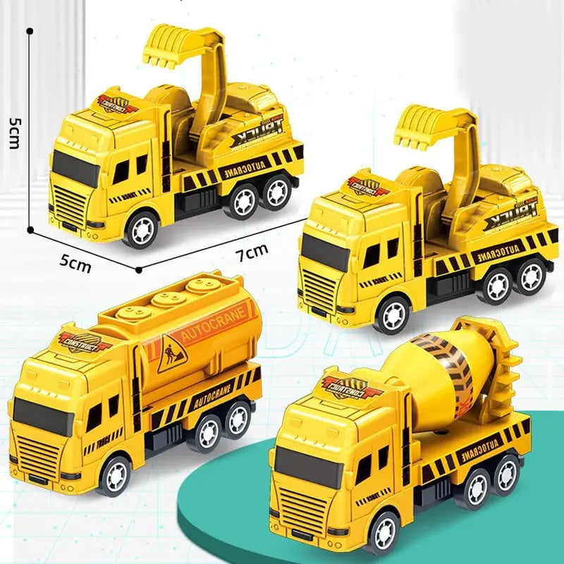 Set 4 Pz camion da lavoro giocattoli per bambini