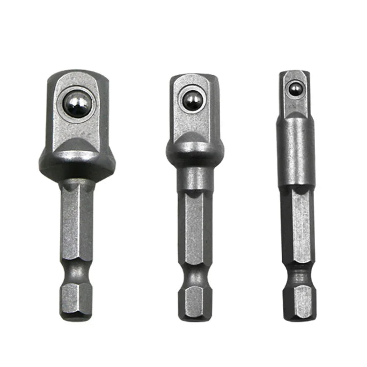 Set di adattatori cromati Stelo esagonale 1/4” 3/8” 1/2” Punte di estensione Set di barre Utensili elettrici TF003