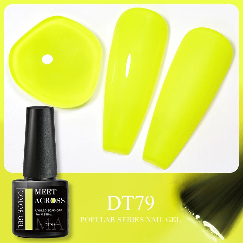 MEET ACROSS 5ml Gel Smalto per unghie Nail Art Top Gel tutti i colori