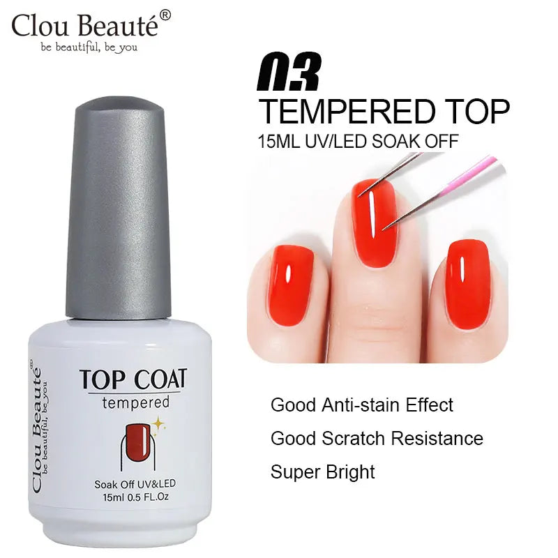 CLOU BEAUTÈ  15/10ml Semipermanente Gel Smalto Unghie 400 colori disponibili