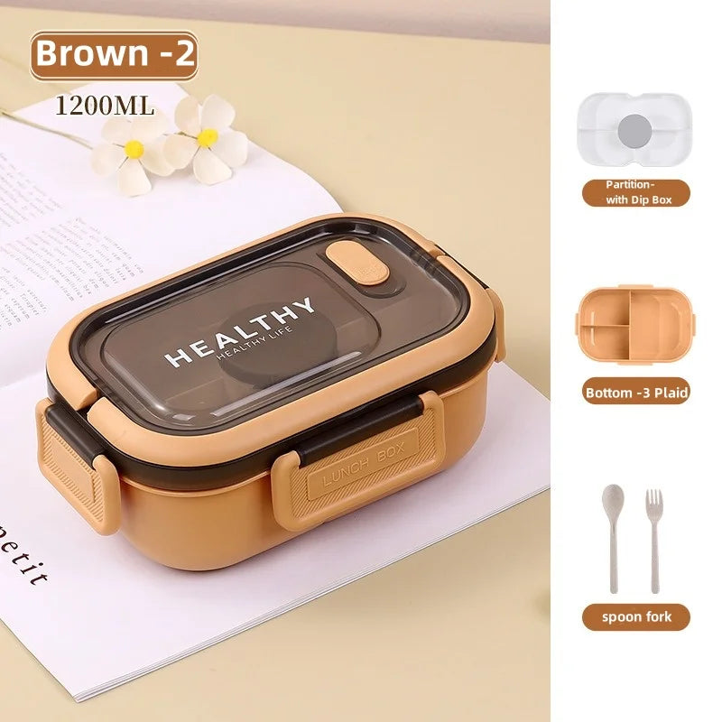 1200ML Box  per il pranzo a doppio strato Scomparto portatile