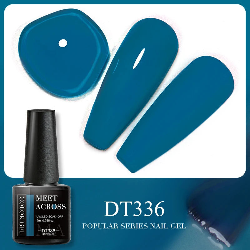 MEET ACROSS 5ml Gel Smalto per unghie Nail Art Top Gel tutti i colori