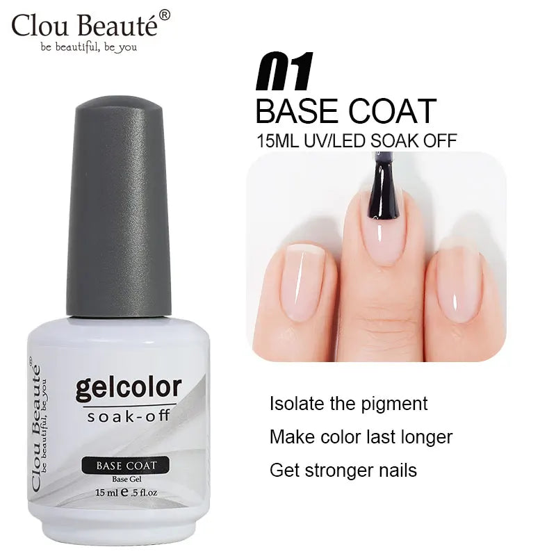CLOU BEAUTÈ  15/10ml Semipermanente Gel Smalto Unghie 400 colori disponibili