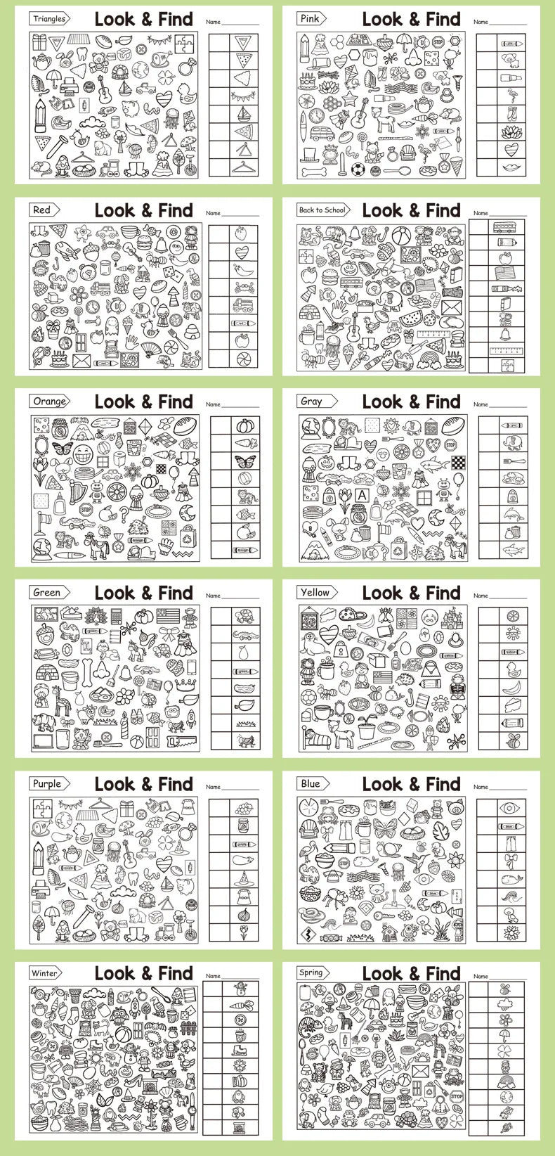 Gioco di ricerca di oggetti per bambini, migliora la percezione visiva, divertente libro da colorare, messa a fuoco e attenzione, libro di esercizi di scrittura a mano