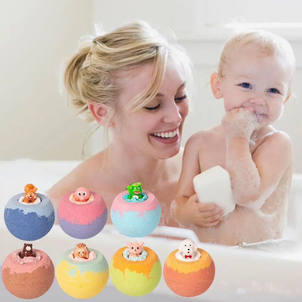 Bombe da bagno per bambini con giocattoli a sorpresa all’interno