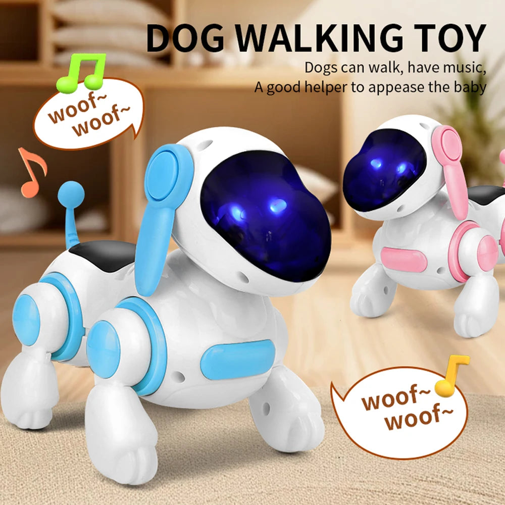 Intelligente Interattivo Robot Dog Simulato Camminata Luce Suono Musica Educativa per bambini Crawling, Canto e Interattivo 2026