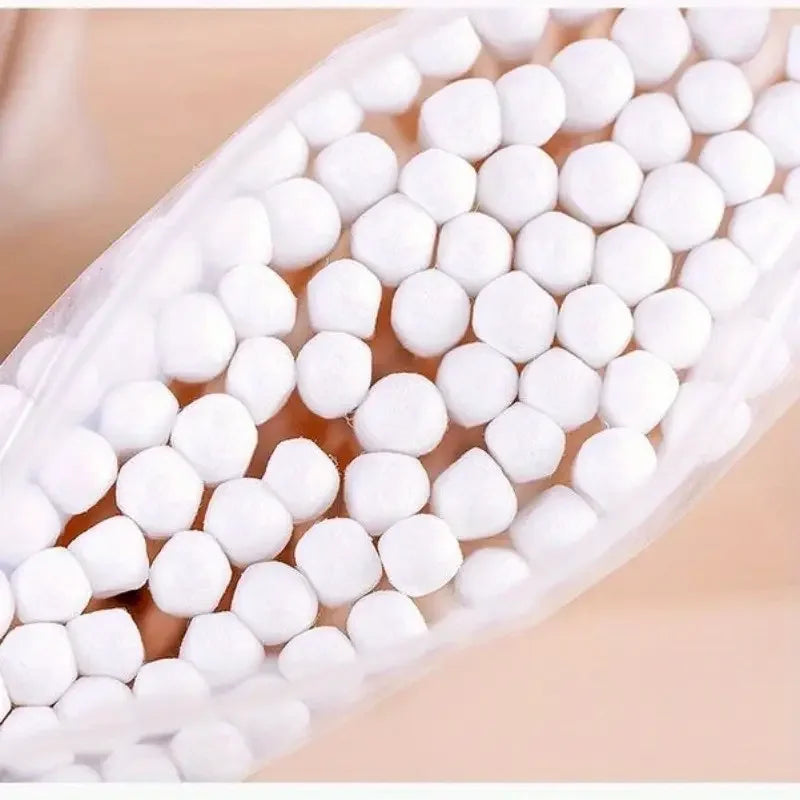 500 pezzi di tamponi di cotone a doppia estremità in bambù - delicati per orecchie e trucco, non profumati