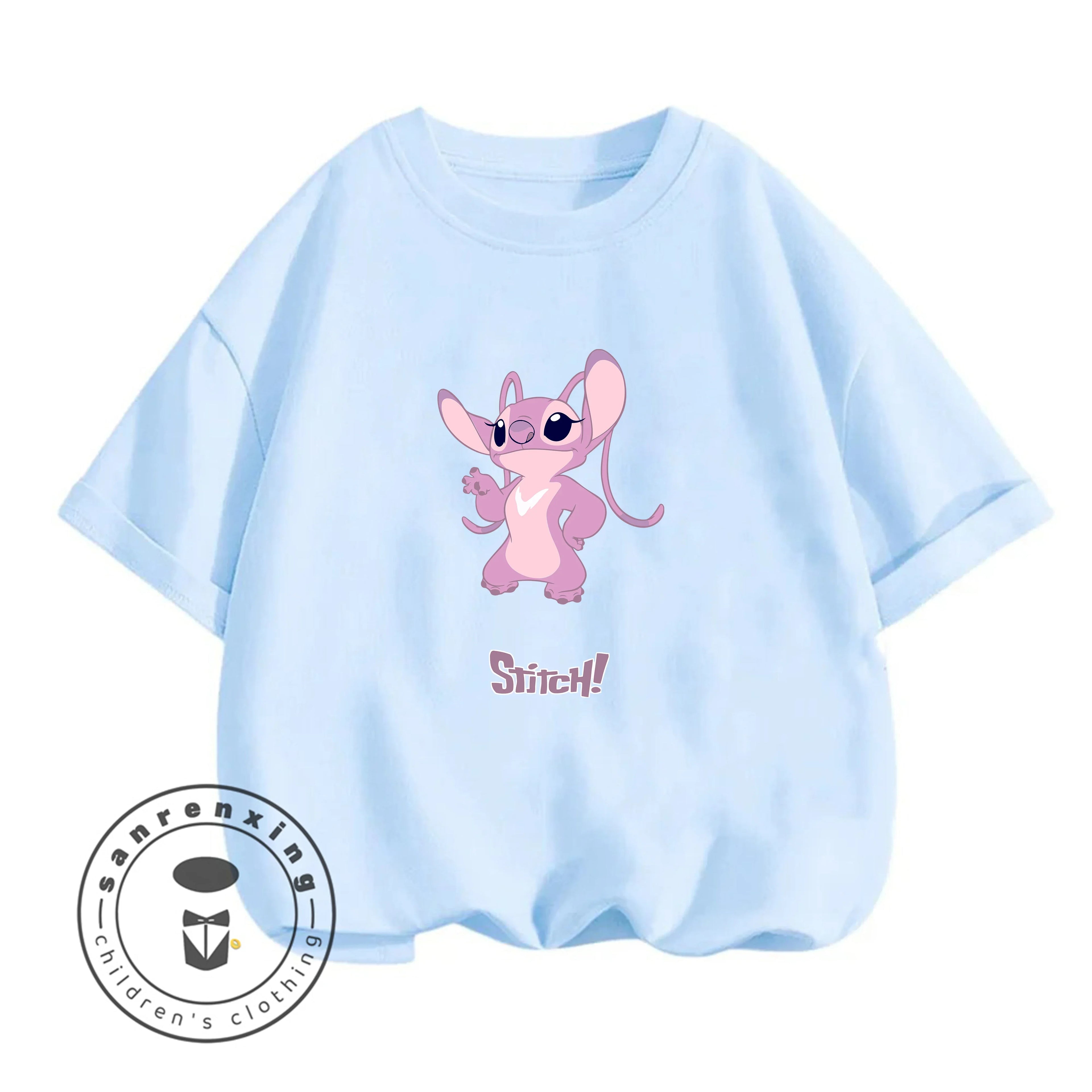 Stitch T-Shirt Cartoon Print Estate Casual Bambini