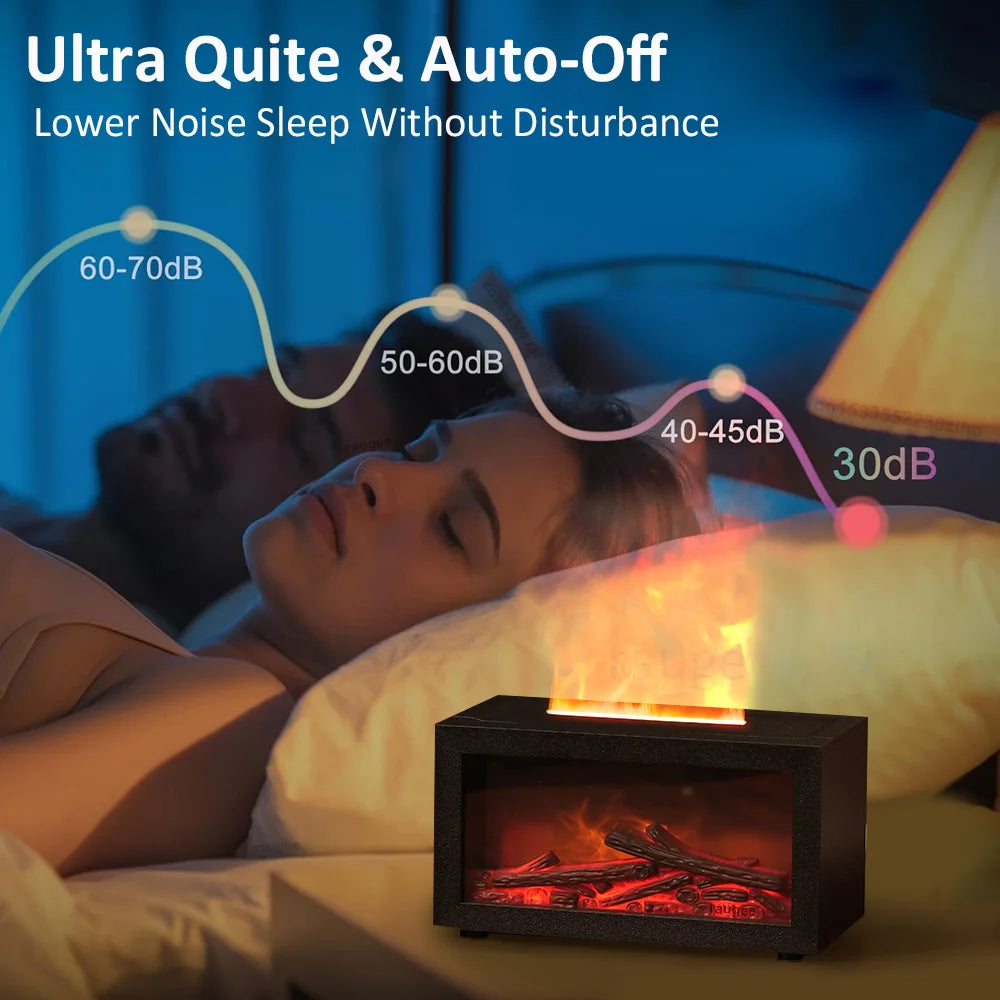 Umidificatore di aromi d’aria Diffusore di olio essenziale LED Night camino