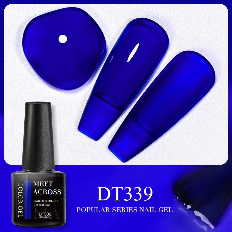 MEET ACROSS 5ml Gel Smalto per unghie Nail Art Top Gel tutti i colori