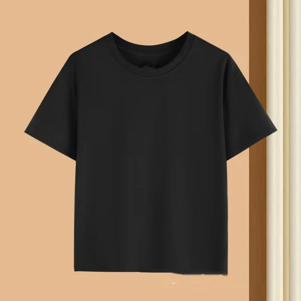 T-shirt per bambini e adulti  puro cotone fresco e leggero semplice