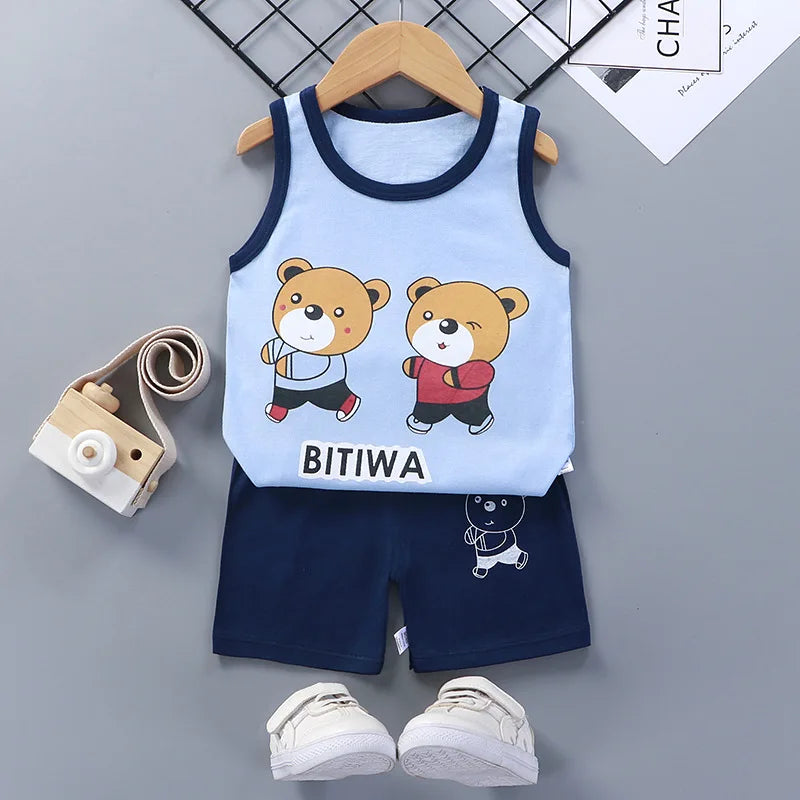 Set per bambini Gilet + Pantaloncini morbido cotone