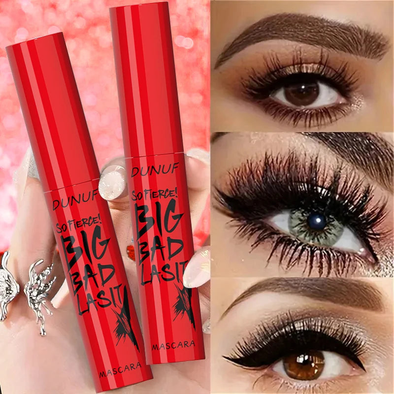 DUNUF 1 pz Mascara a lunga tenuta Sottile e spesso Curl impermeabile non macchia Resistente al sudore e non sbavatura