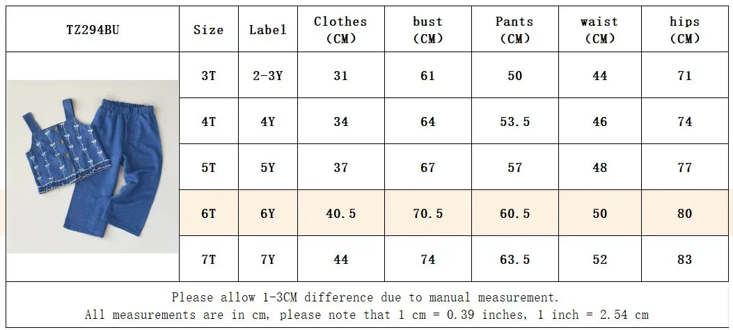 Top e pantaloni Set in due pezzi Abbigliamento casual per bambina