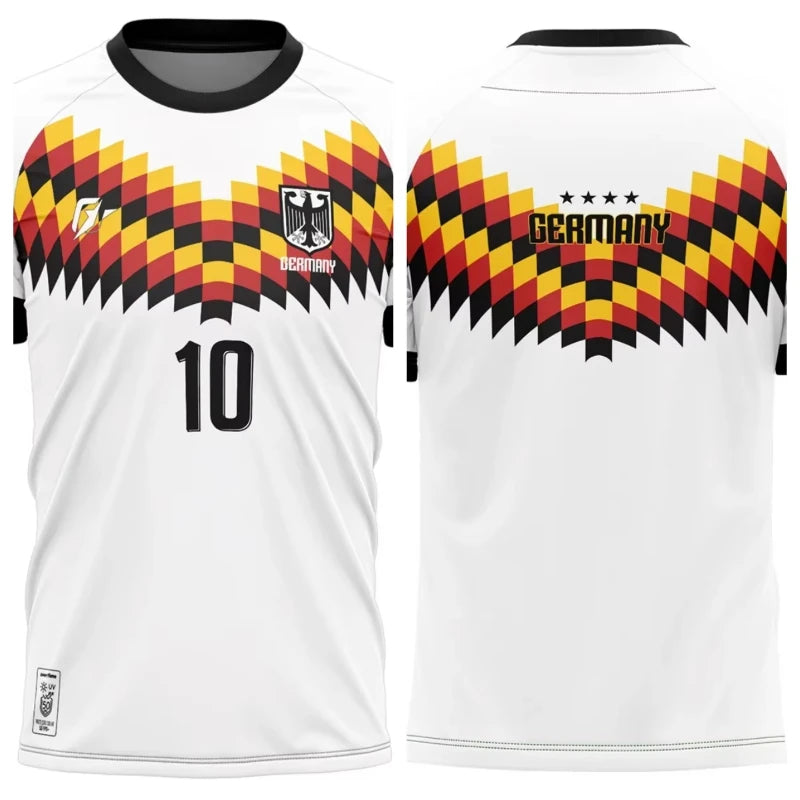T-shirt Germania Calcio Maglia Fan Sport Manica Corta Bambini Adulti