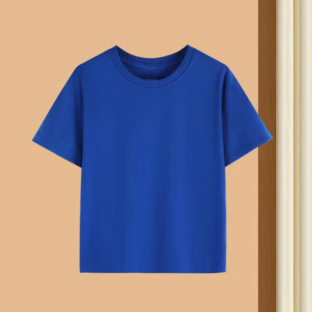 T-shirt per bambini e adulti  puro cotone fresco e leggero semplice