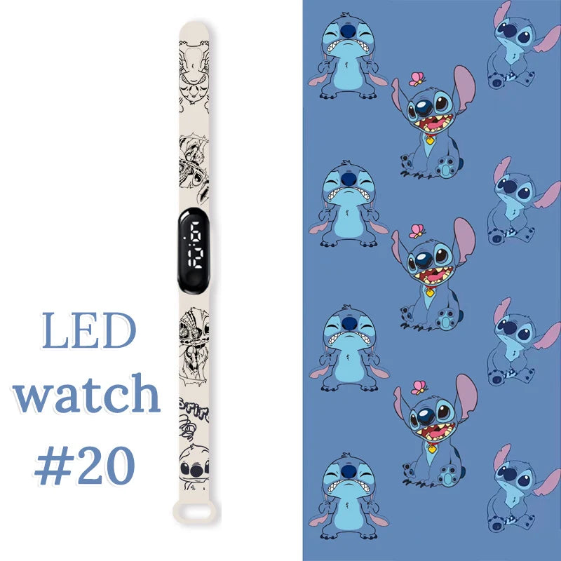 Stitch Orologi per bambini Bracciale sportivo impermeabile LED Touch digitale