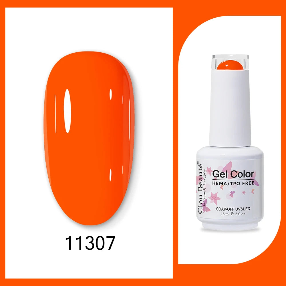 CLOU BEAUTÈ  15/10ml Semipermanente Gel Smalto Unghie 400 colori disponibili