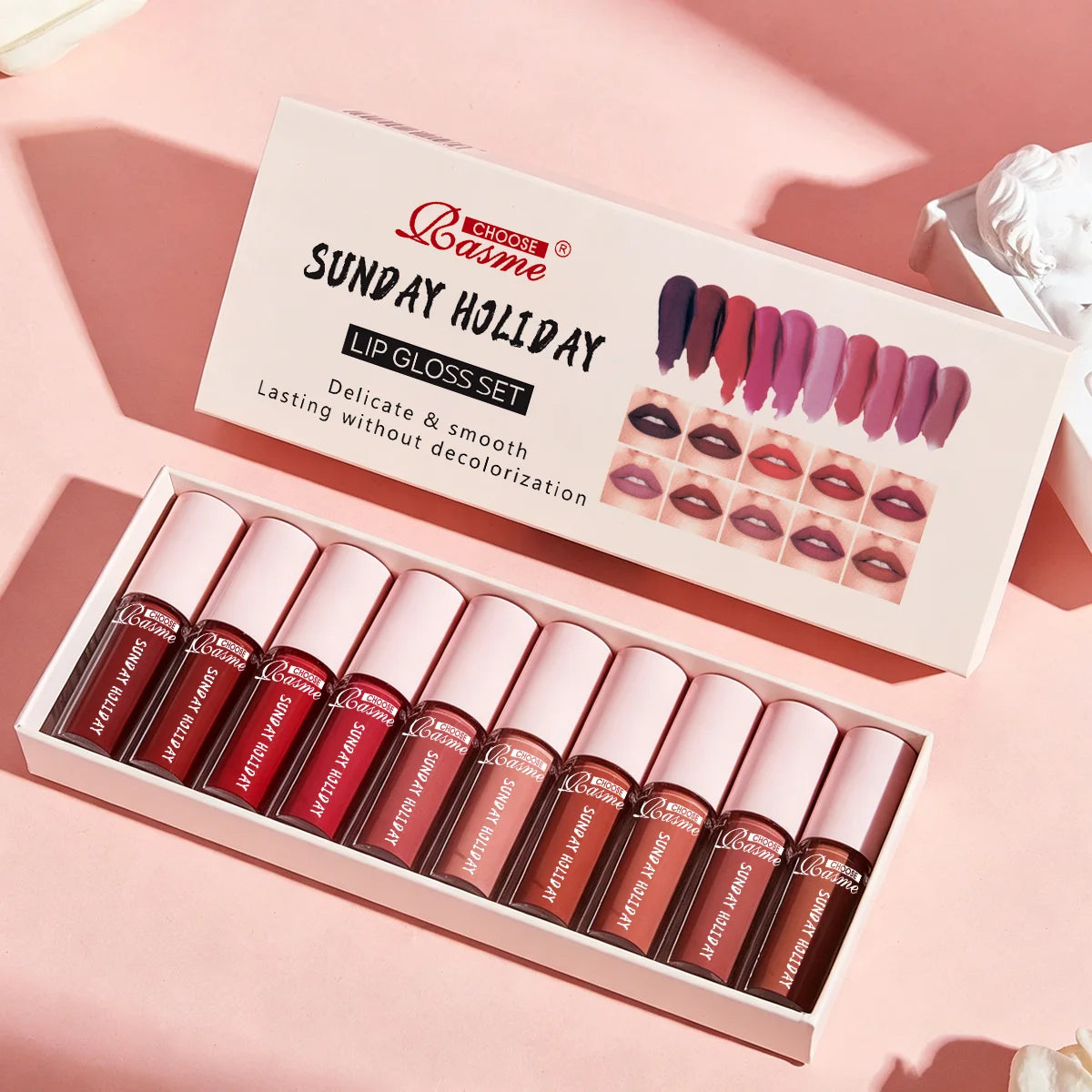 10 pezzi/set rossetto idratante a lunga durata