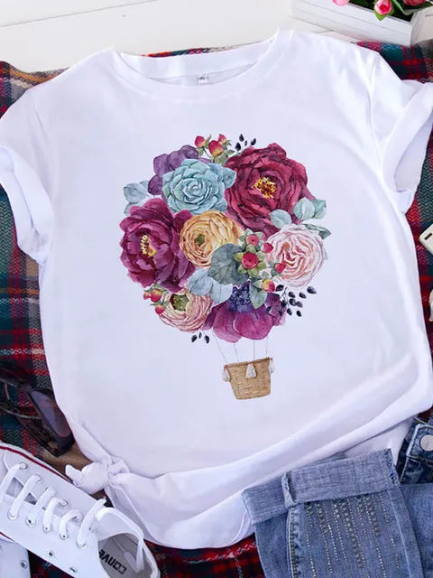 Brave Soul American Retro T-shirt Donna Manica corta Casual Top Oversize