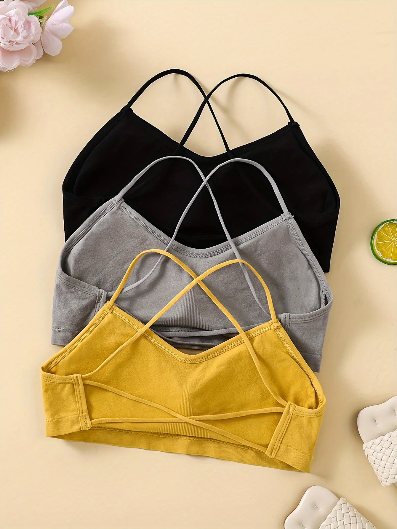 3PCS/Set Top Traspirante Bellezza Sexy