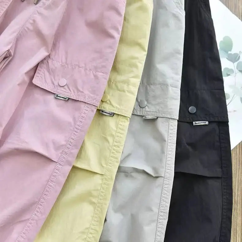Vestiti primaverili alla moda per bambini Cargo Joggers Pantaloni elastici alla caviglia Pantaloni casual Leggero Traspirante
