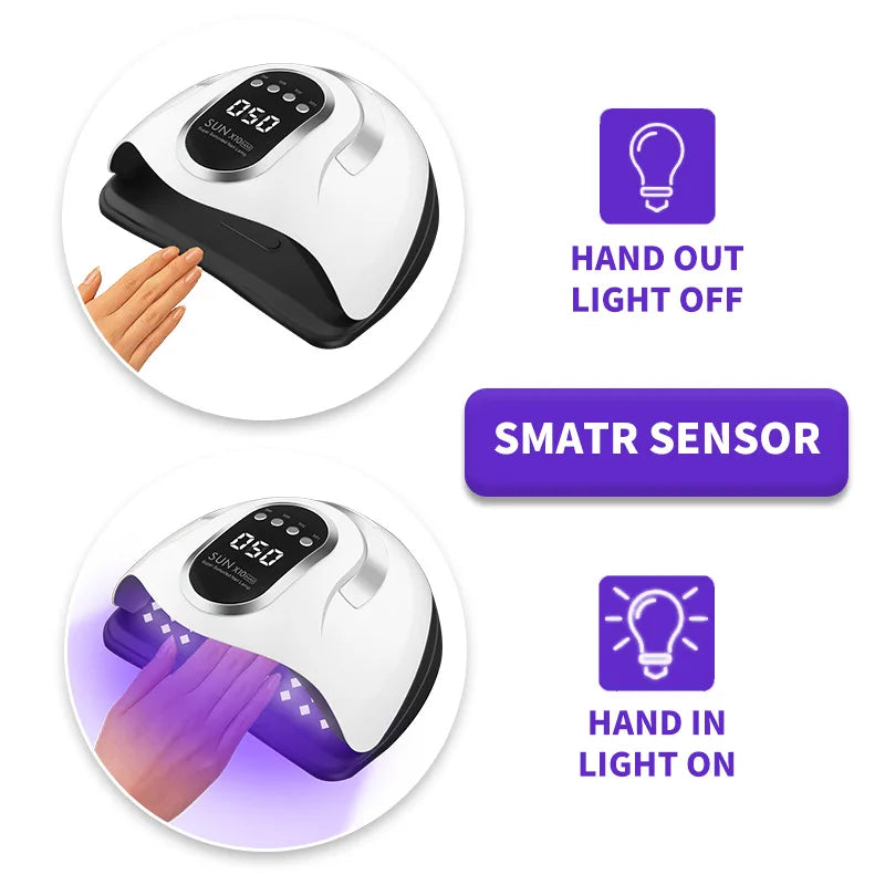 X10MAX Lampada professionale per l’asciugatura delle unghie per manicure 66 Leds