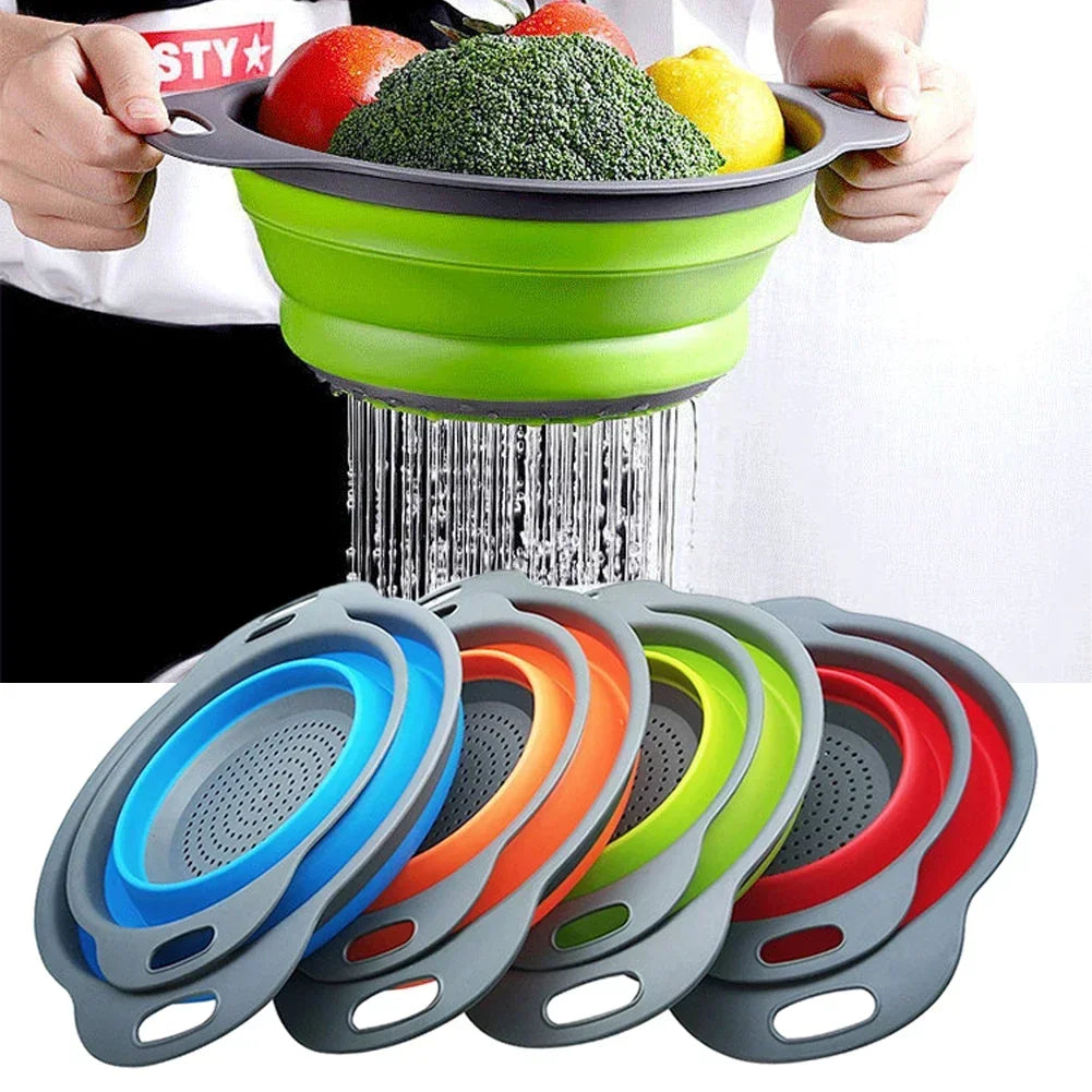 Scolapasta pieghevole in silicone