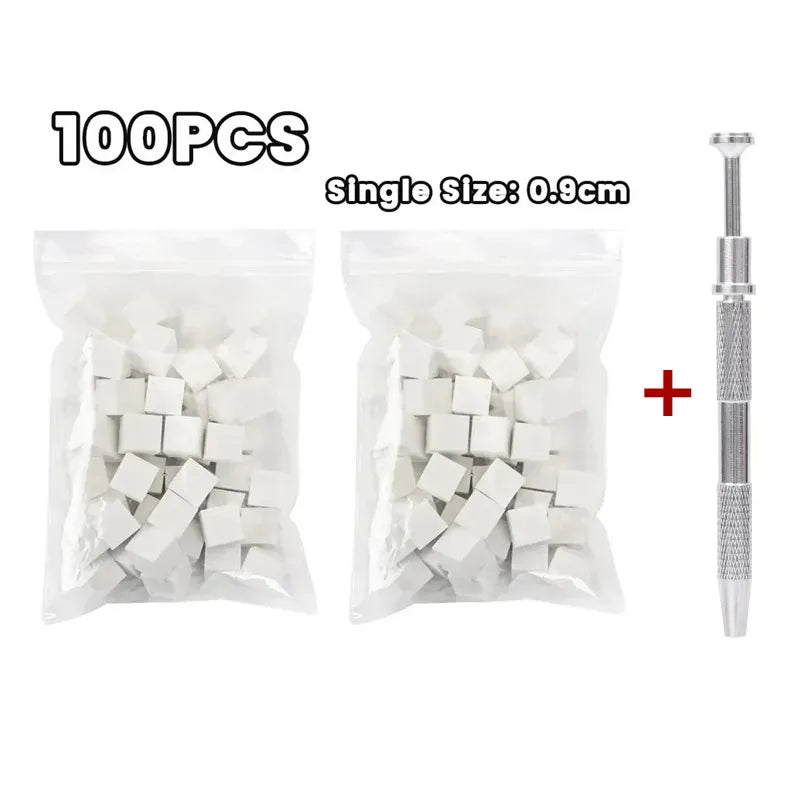 Mini spugna quadrata per nail art con 4 artigli + Set di afferratore in Multiuso vari set 50/100/150/200pz