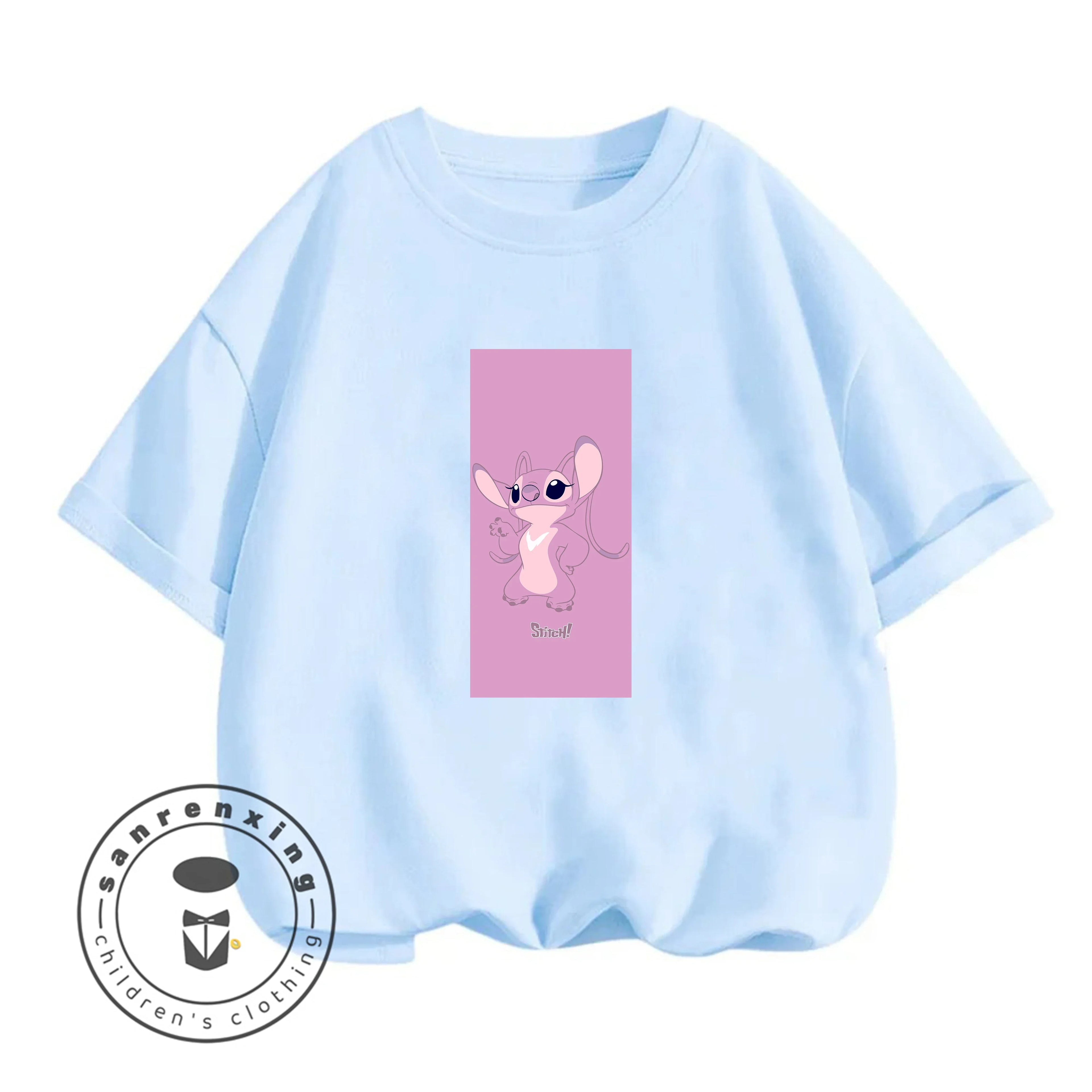 Stitch T-Shirt Cartoon Print Estate Casual Bambini